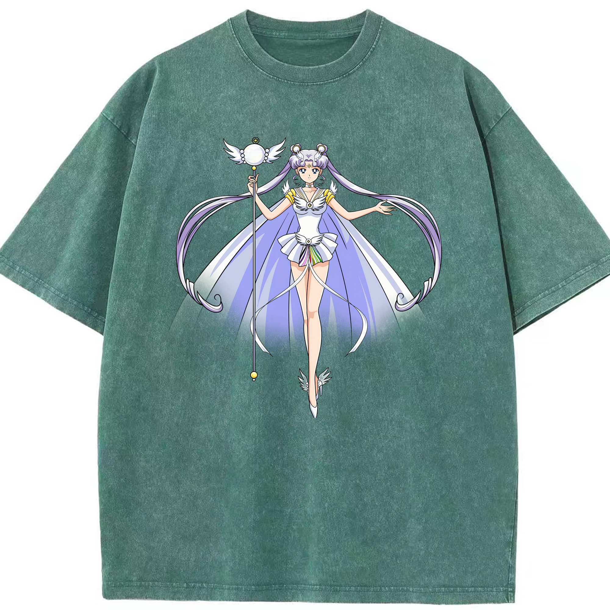 （画像用） 美少女戦士セーラームーン 月野 うさぎ つきの うさぎ Sailor Moon Tsukino Usagi 綿100% ヴィンテージ風 半袖Tシャツ（フロントプリント）